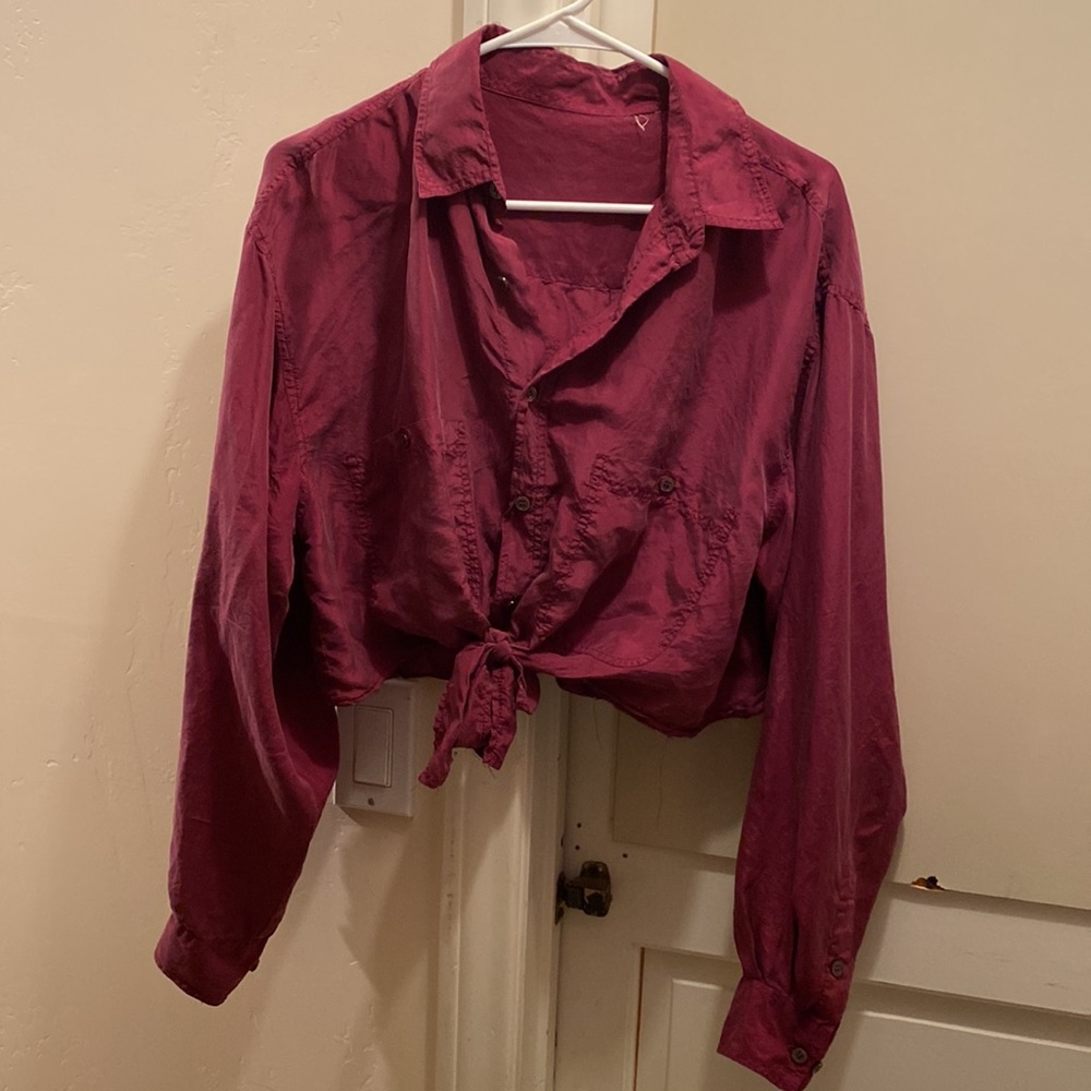 Vintage cropped button up